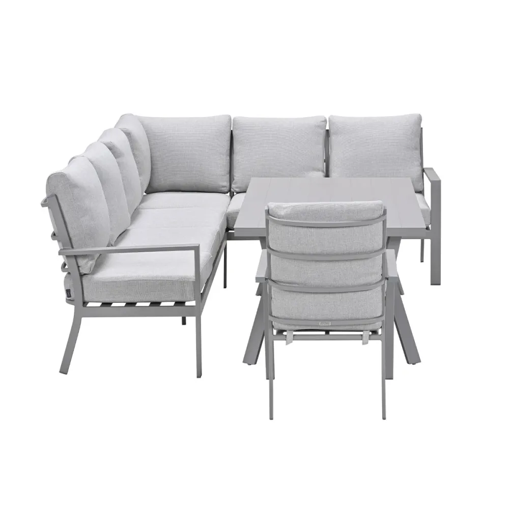 Garden Impressions lounge dining set Senja valley sand - 4-delig - rechts incl stoel