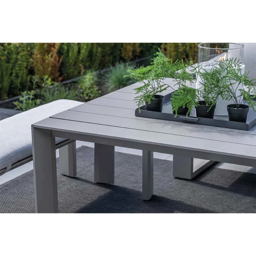 Garden Impressions lounge dining tafel Malakka taupe 111,5x111,5 cm