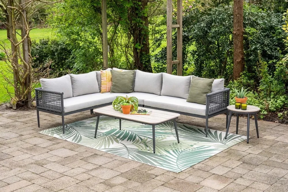 Garden Impressions lounge hoekbank Teramon - donkergrijs