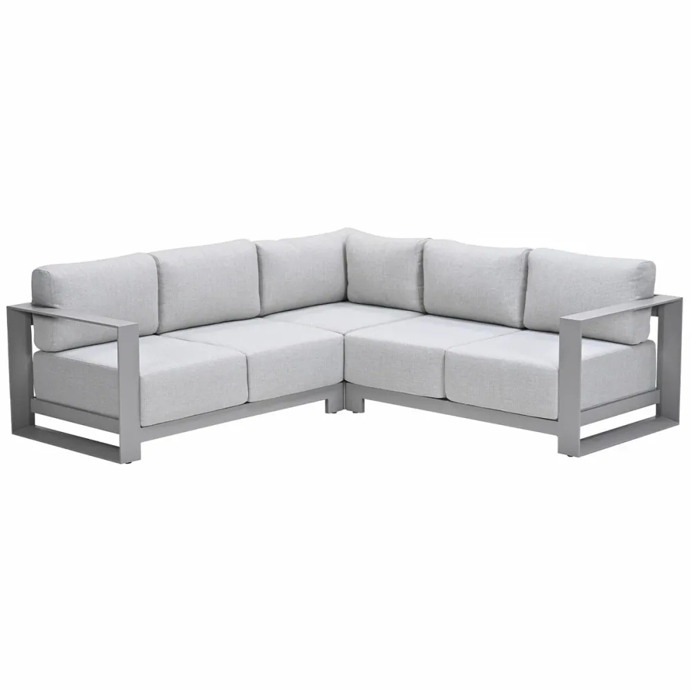 Garden Impressions loungebank Malakka taupe 3-delig