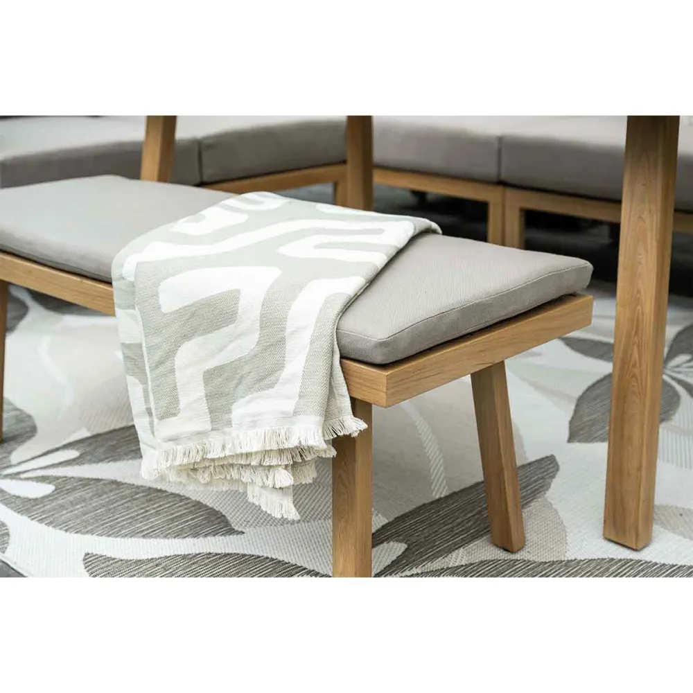 Garden Impressions loungebank San Capri light teak look - aluminium