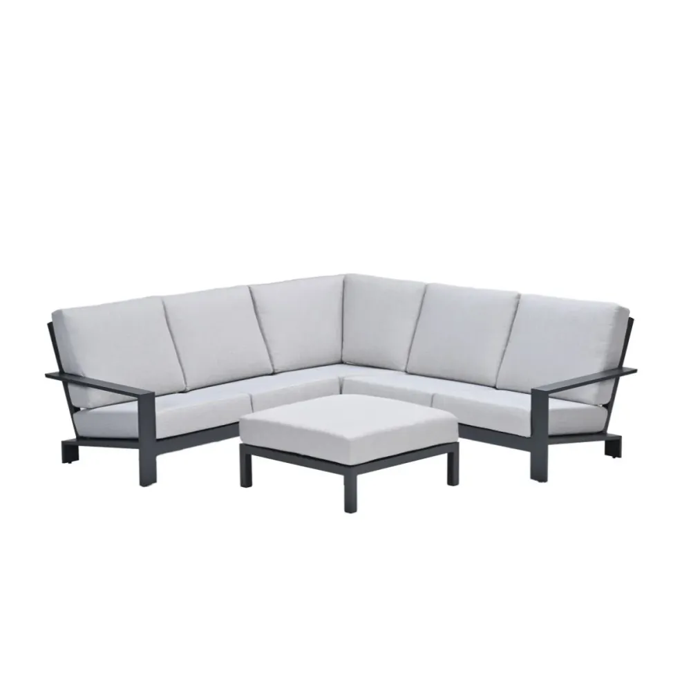 Garden Impressions loungeset Coba 4-delig donker grijs - valley sand