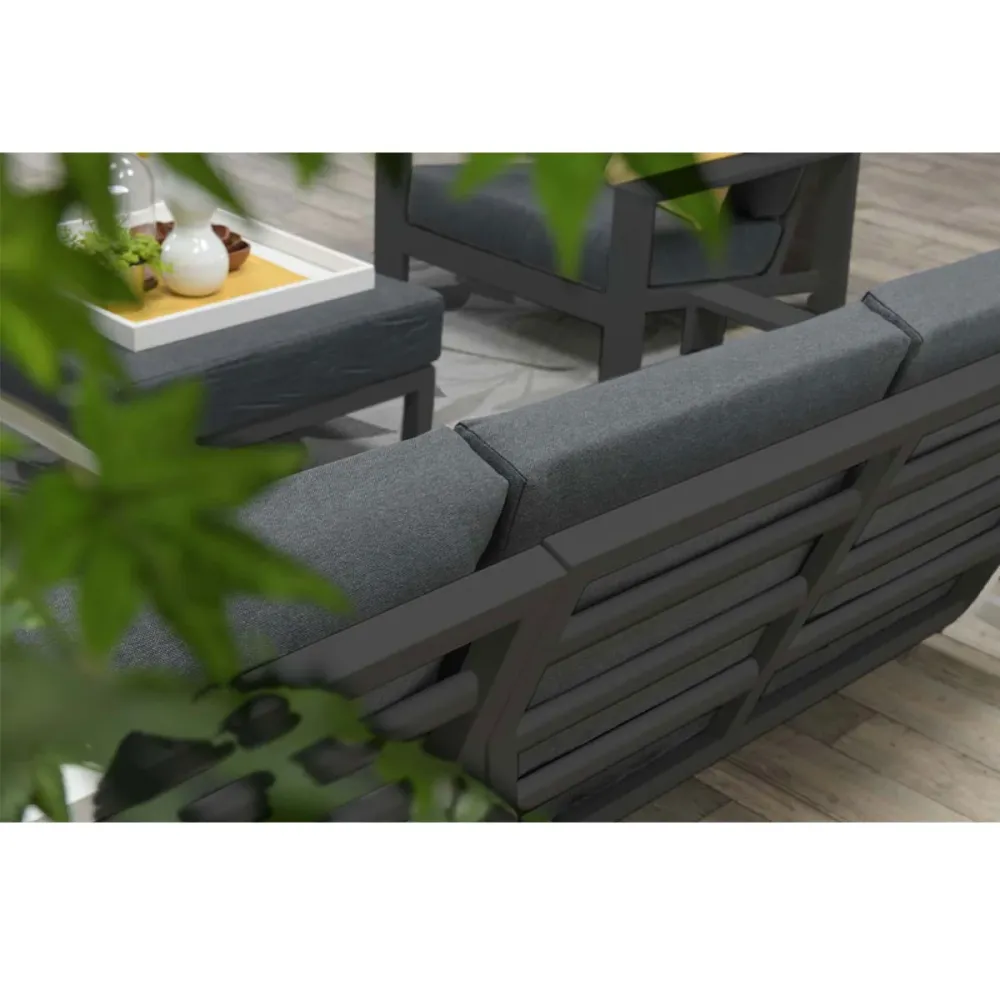 Garden Impressions loungeset Coba donker grijs 4-delig