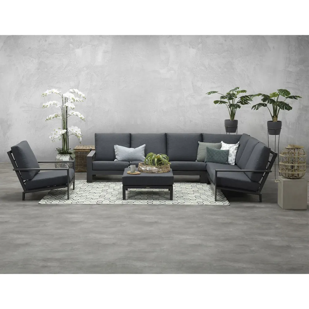 Garden Impressions loungeset Coba donker grijs 4-delig