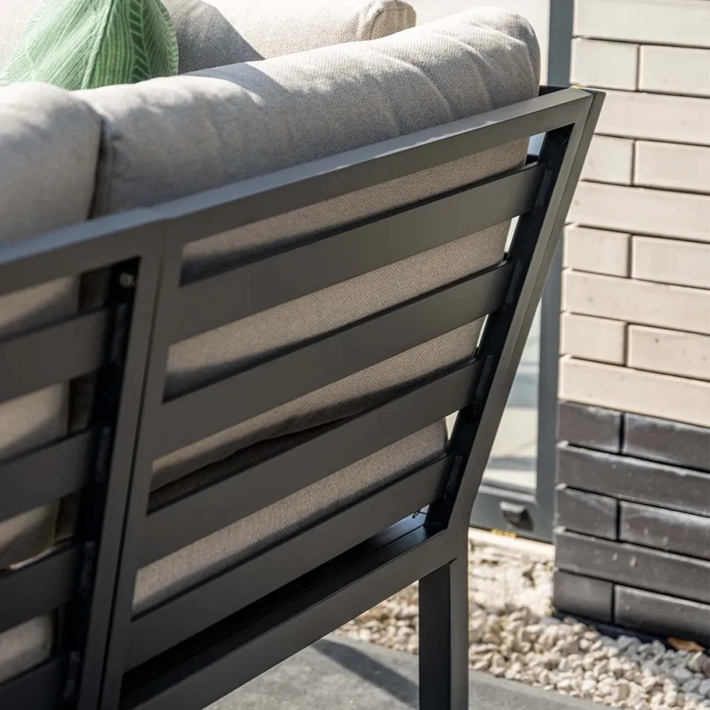 Garden Impressions loungeset Denver 4-delig links – donker grijs