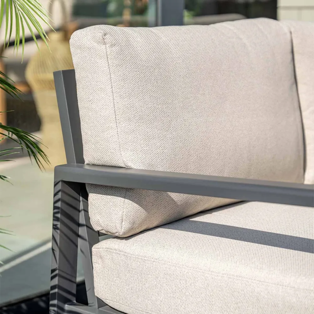 Garden Impressions loungeset Denver 4-delig links – donker grijs