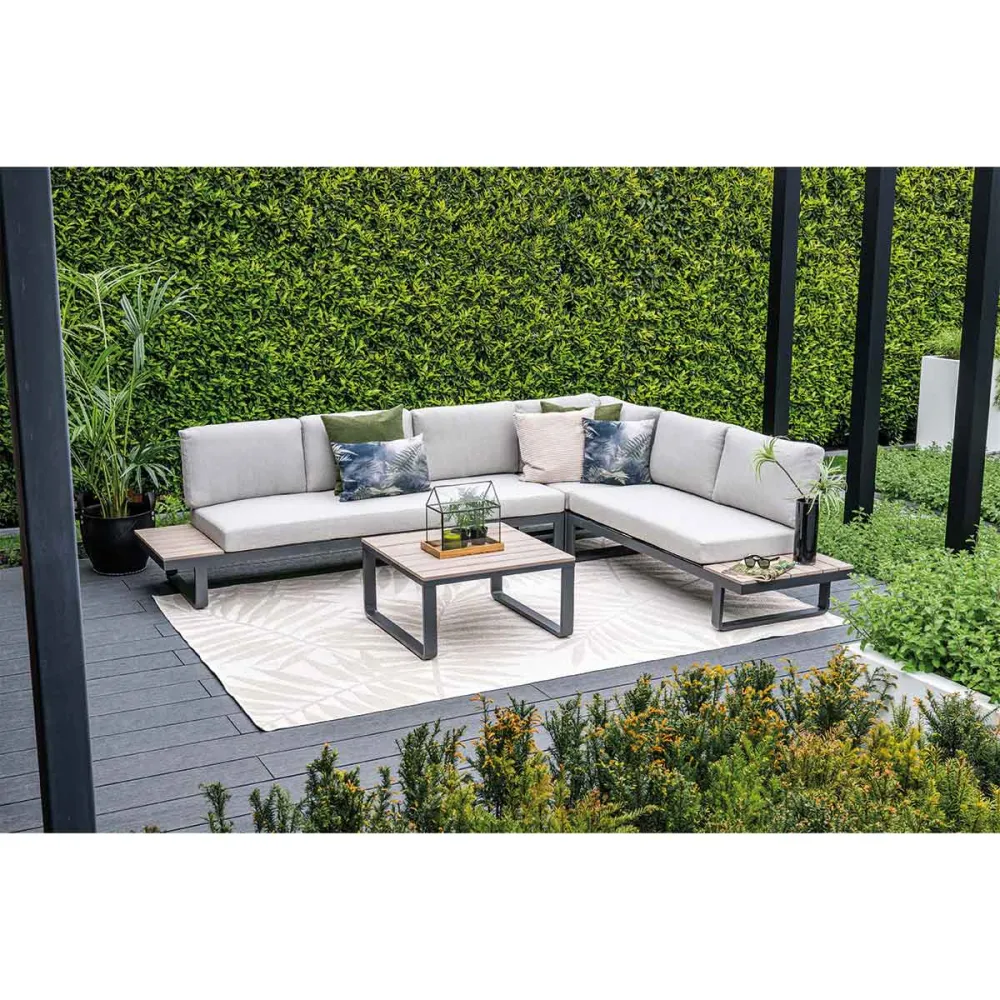 Garden Impressions loungeset Diego donker grijs 4-delig