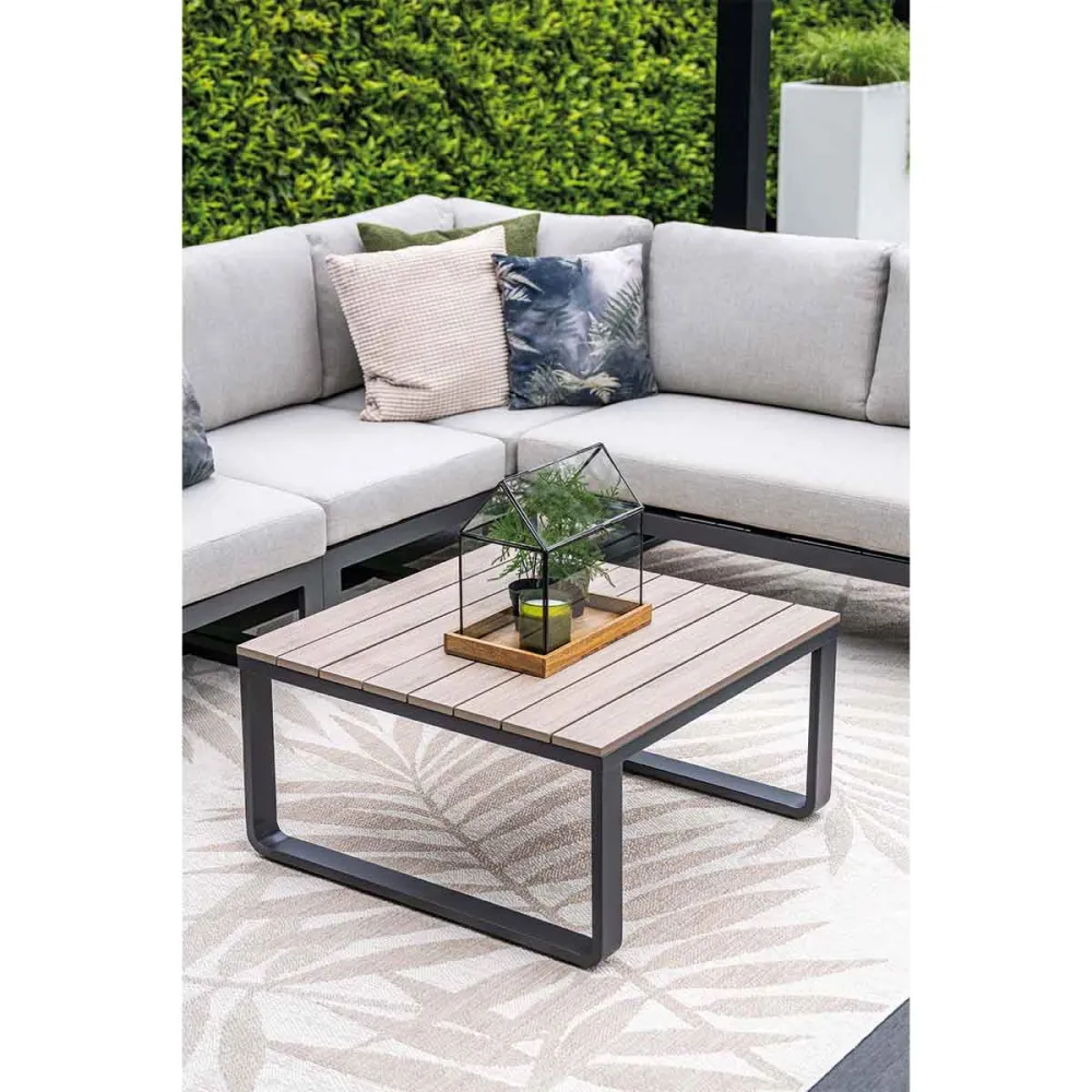 Garden Impressions loungeset Diego donker grijs 4-delig