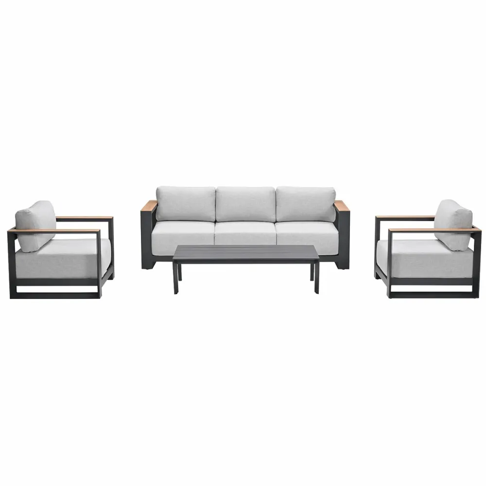 Garden Impressions loungeset Malakka valley sand - 4-delig