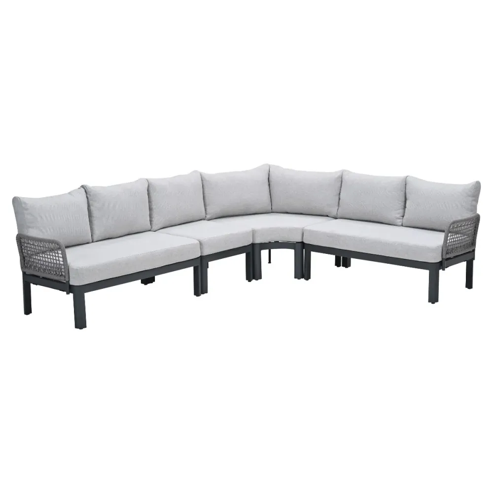 Garden Impressions Loungeset Milan 4-delig - donker grijs