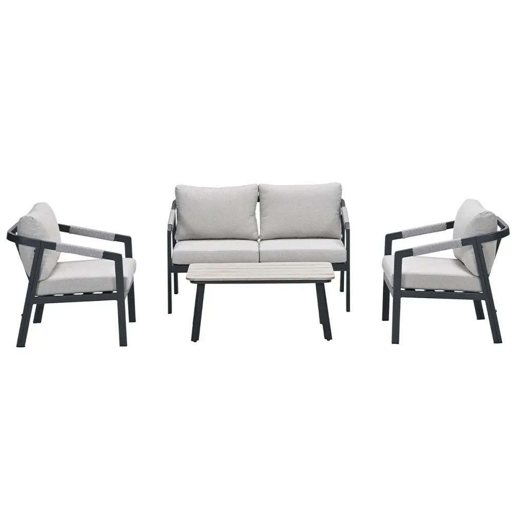Garden Impressions Loungeset Milou 4-delig - donker grijs
