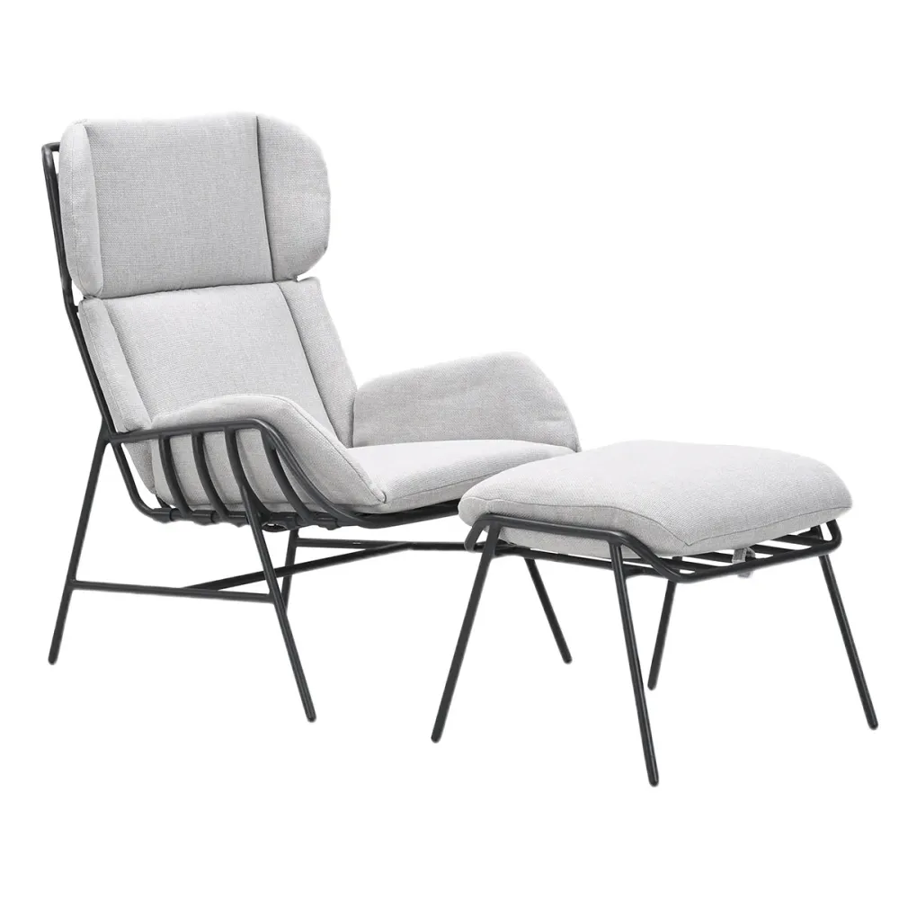 Garden Impressions Loungestoelen Fresno donker grijs
