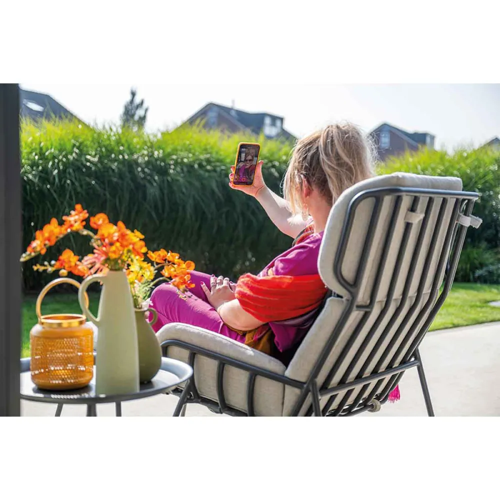 Garden Impressions loungestoelen Fresno - Mati donker grijs - 3-delig