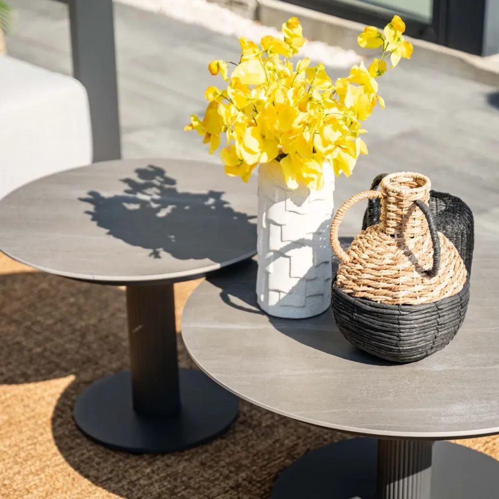 Garden Impressions Loungetafel Liam Ø60xH45 cm - donker grijs