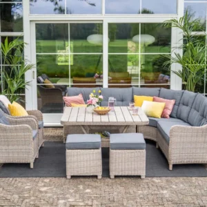 Garden Impressions loungetafel Nova vintage willow 126,5x126,5 cm