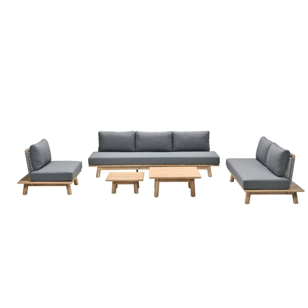 Garden Impressions loungetafel San Namut bruin - acacia - set van 2