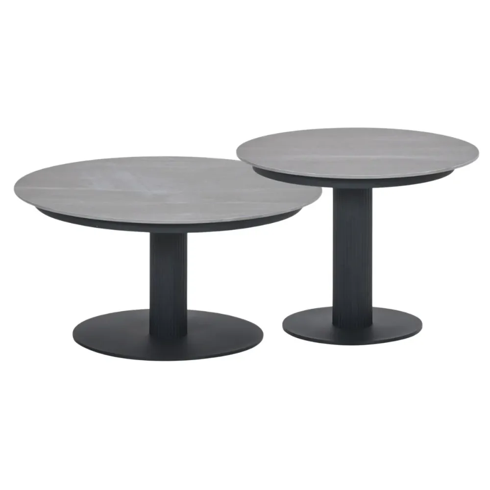 Garden Impressions Loungetafels Liam - donker grijs - centostone Napoli sand