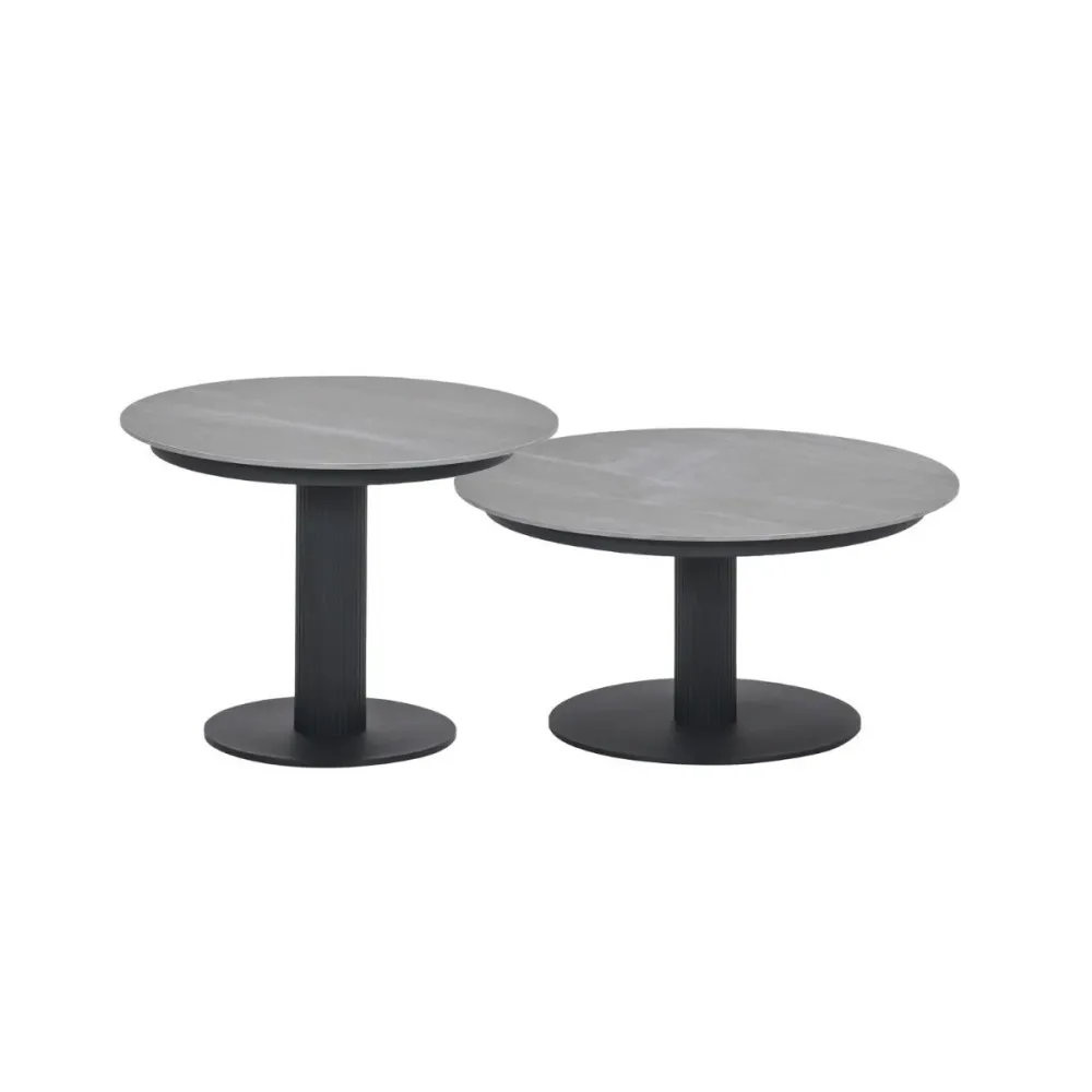 Garden Impressions Loungetafels Liam - donker grijs - centostone Napoli sand