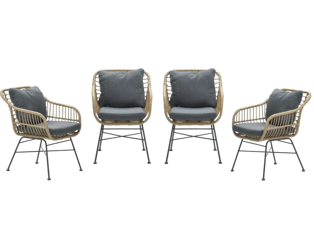 Garden Impressions Margriet tuinstoelen set van 4 natural