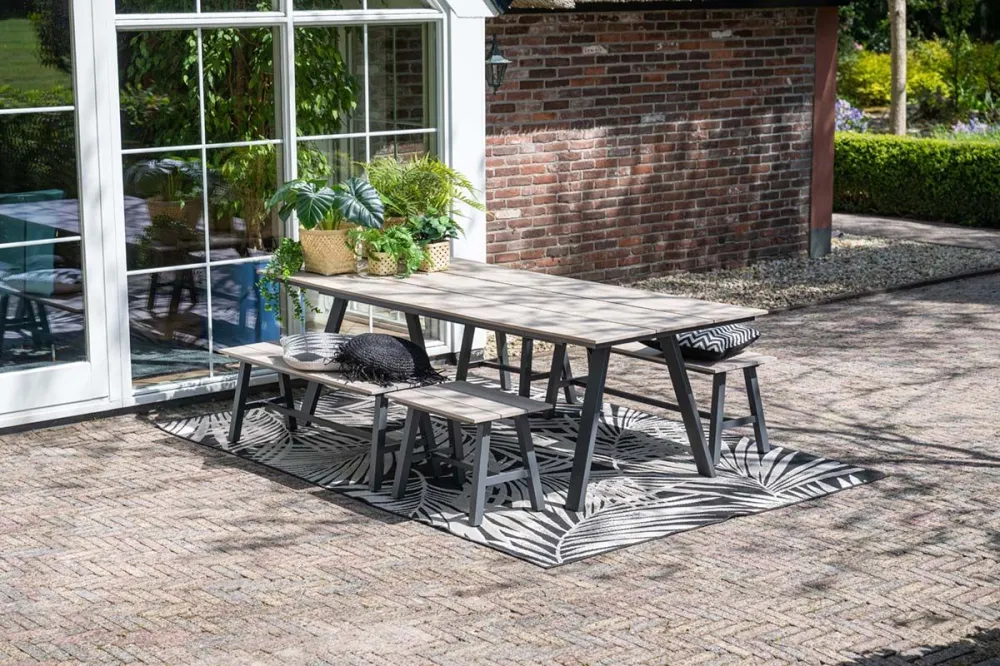 Garden Impressions Nevada dining tuintafel - 240 cm - light teak Vironwood