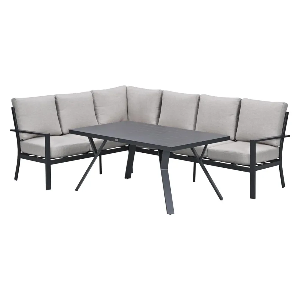 Garden Impressions Senja lounge dining set 3-delig links - sandstone