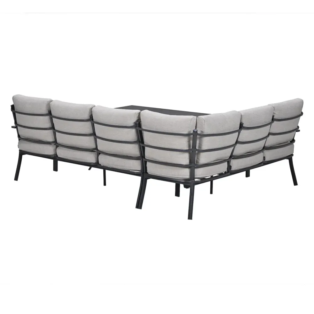 Garden Impressions Senja lounge dining set 3-delig links - sandstone