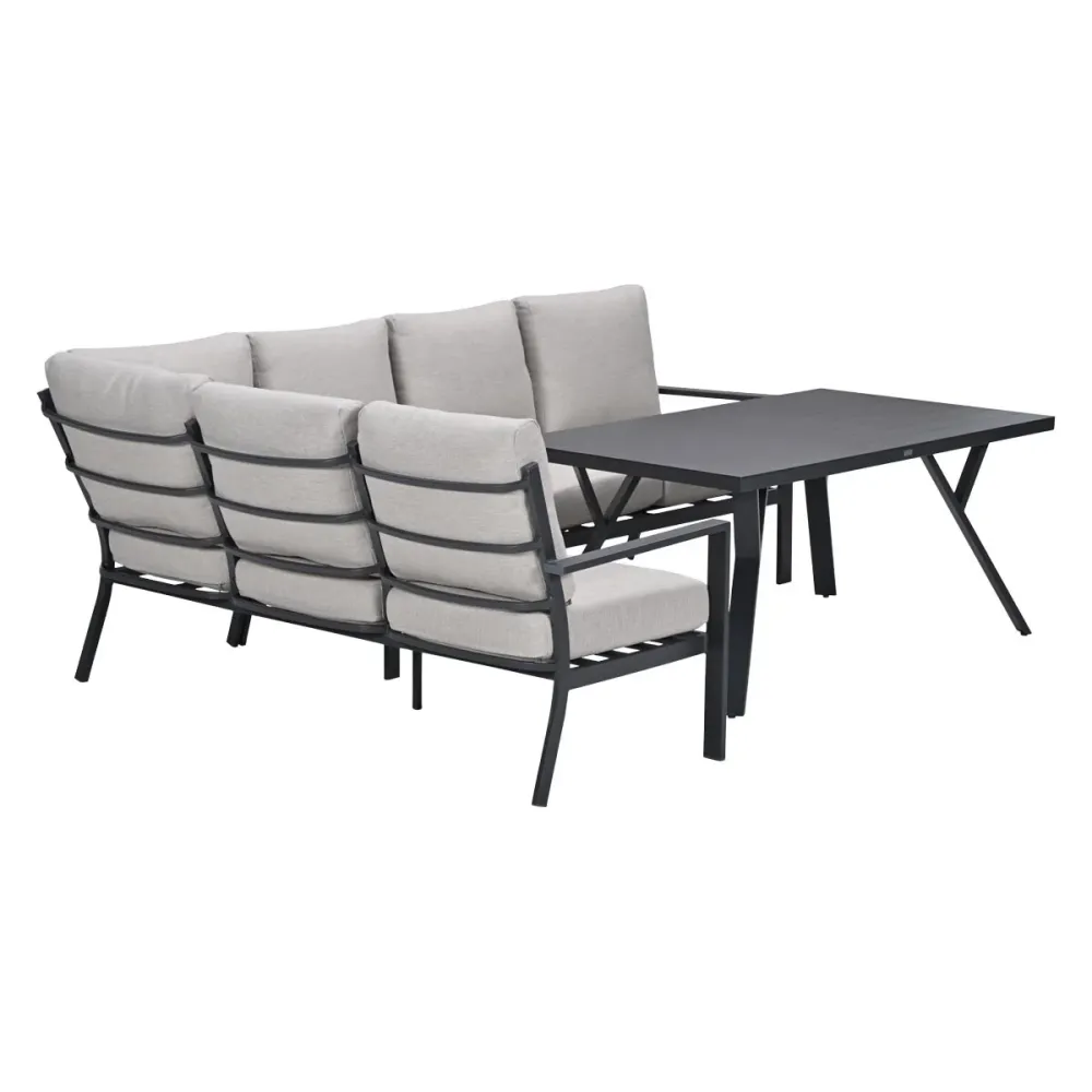 Garden Impressions Senja lounge dining set 3-delig links - sandstone