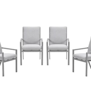 Garden Impressions Sergio tuinstoelen set van 4 taupe