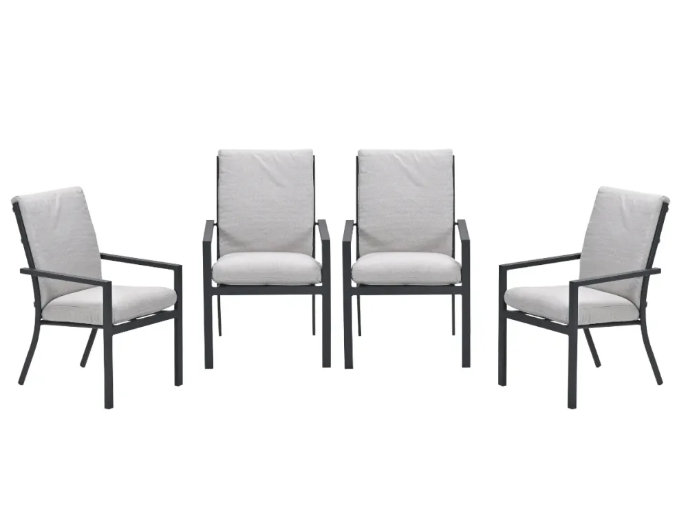 Garden Impressions Sergio tuinstoelen set van 4 carbon black
