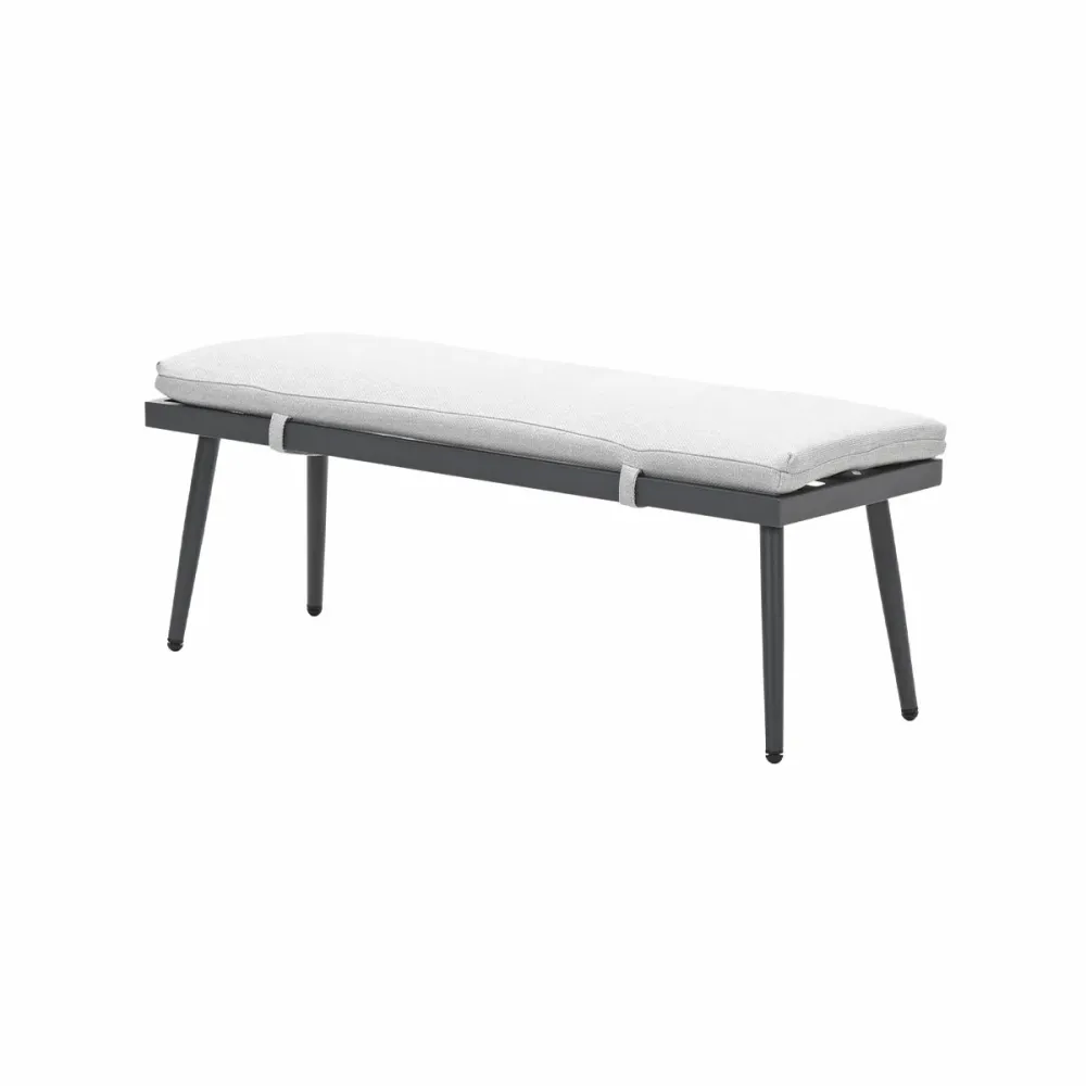 Garden Impressions sportbank Tineo donker grijs 120x40 cm