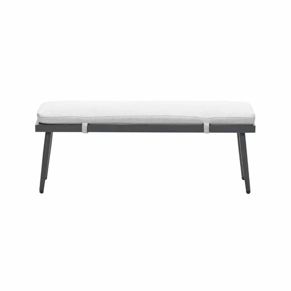 Garden Impressions sportbank Tineo donker grijs 120x40 cm