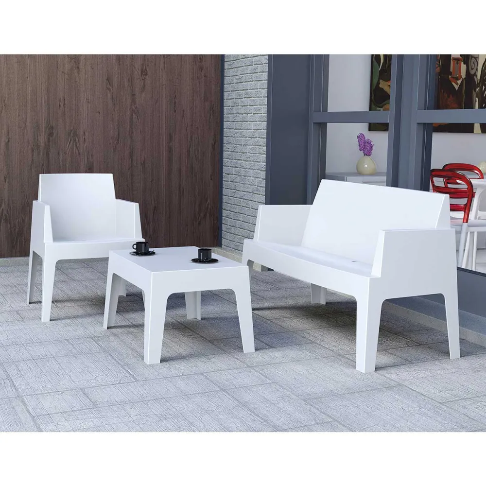 Garden Impressions tuinbank Box wit - L138 cm