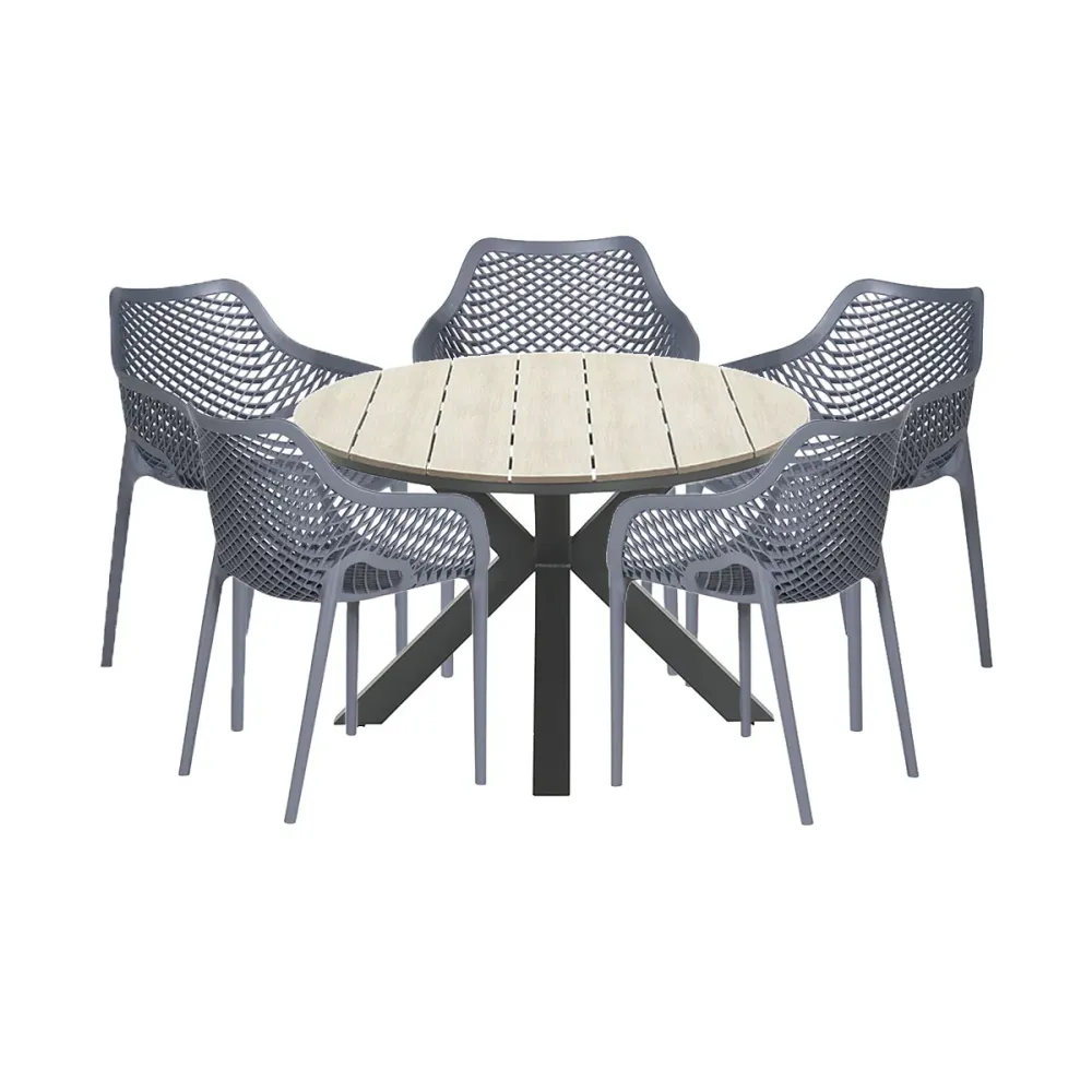 Garden Impressions tuinset Air XL - Tulli light teak look - 6-delig