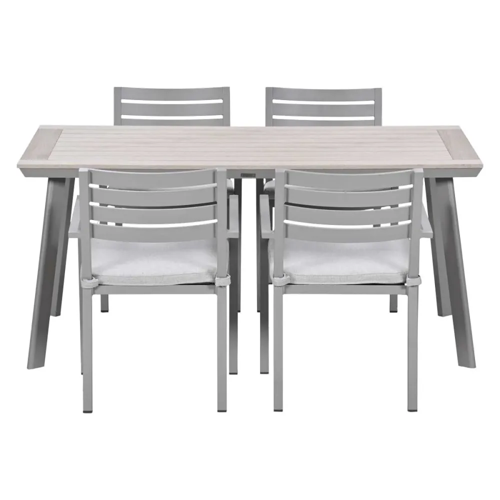 Garden Impressions Tuinset Amarillo 5-delig - Penedo tuintafel 160x90 taupe