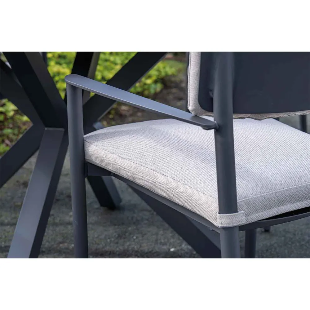 Garden Impressions tuinset Dane - Tulli - donker grijs - 180x115 cm - 5-delig