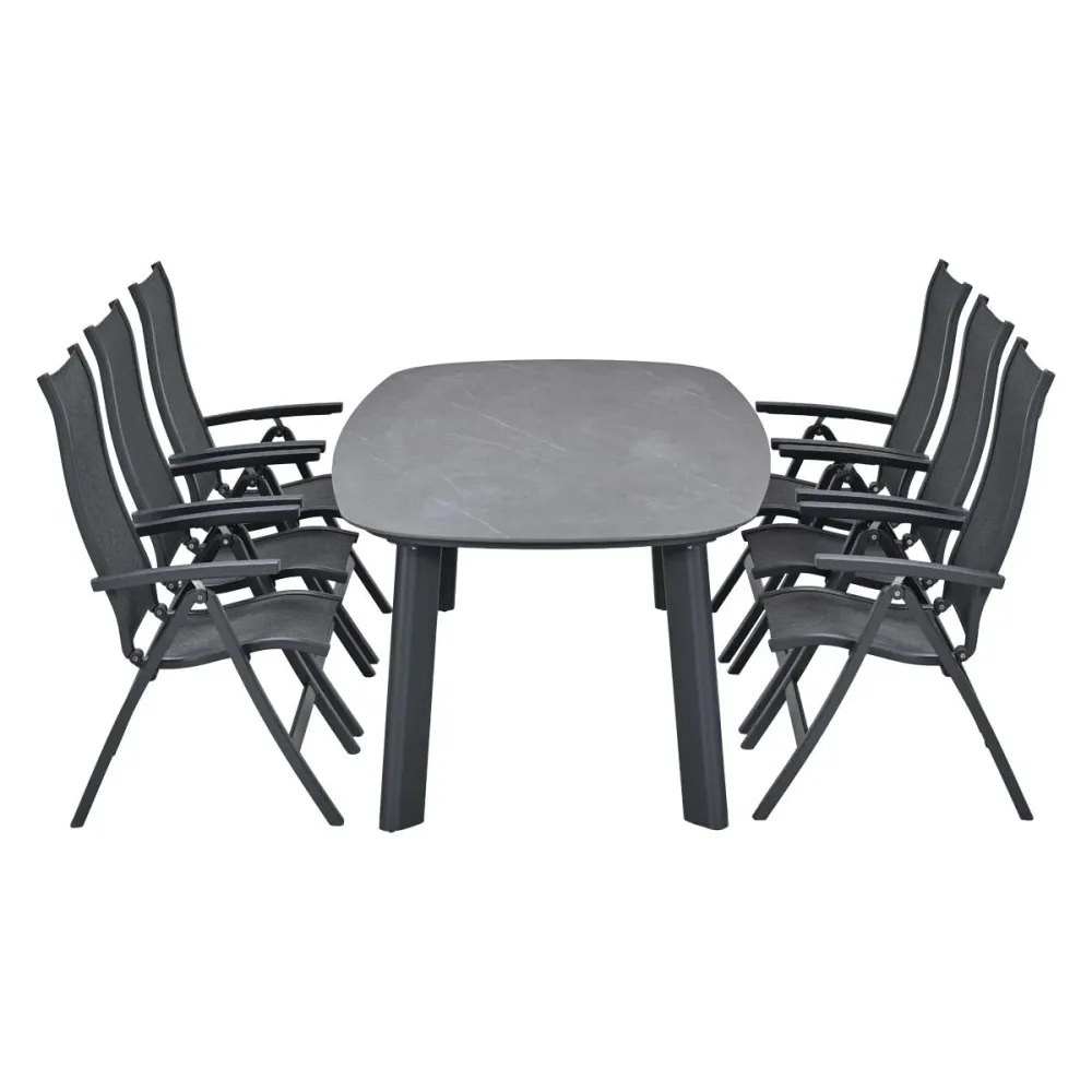 Garden Impressions Tuinset Hilly 7-delig verstelbaar - Albano tuintafel