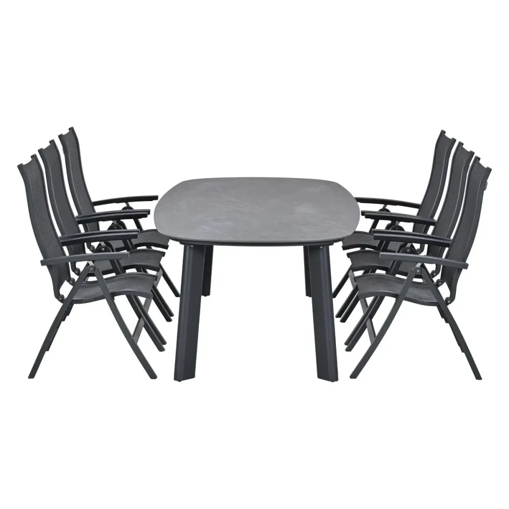 Garden Impressions Tuinset Hilly 7-delig verstelbaar - Albano tuintafel