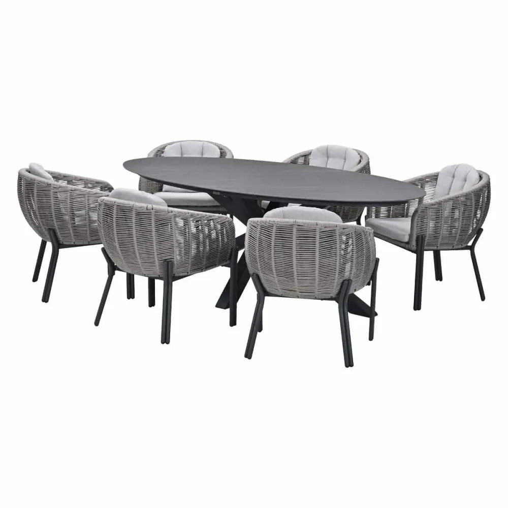Garden Impressions tuinset Padula - Scot - Napoli grey - 230x115 - 7-delig