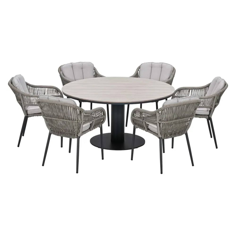Garden Impressions Tuinset Patricia 7-delig - Leona tuintafel Ø150 cm