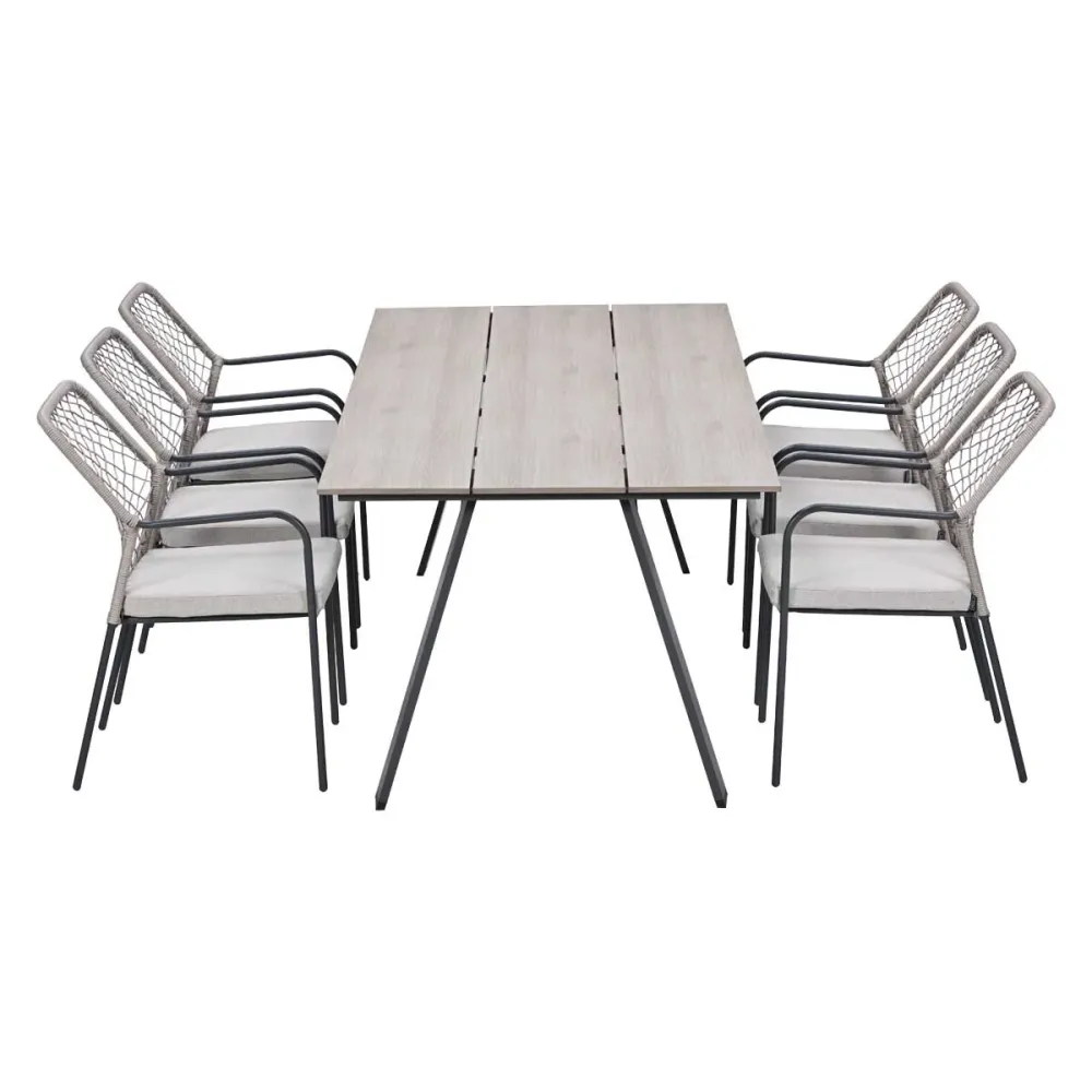 Garden Impressions Tuinset Ross 7-delig - Braga tuintafel 220x100 cm