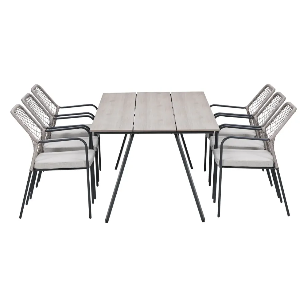 Garden Impressions Tuinset Ross 7-delig - Braga tuintafel 220x100 cm