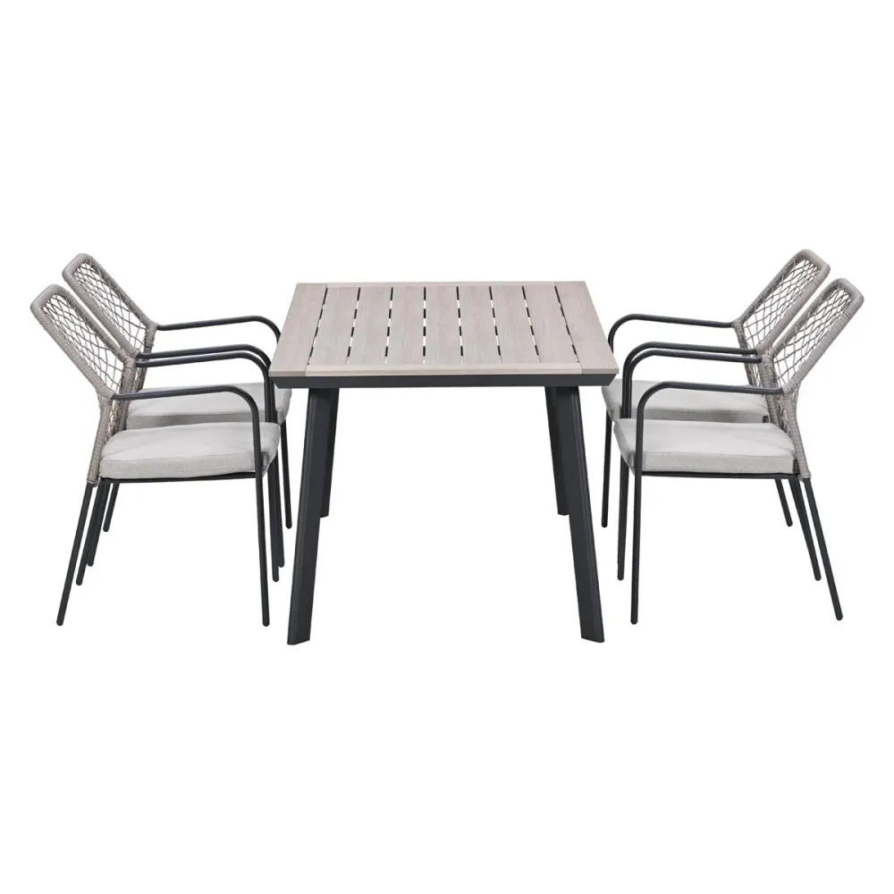Garden Impressions Tuinset Ross sand 5-delig - Penedo tuintafel 160x90 cm