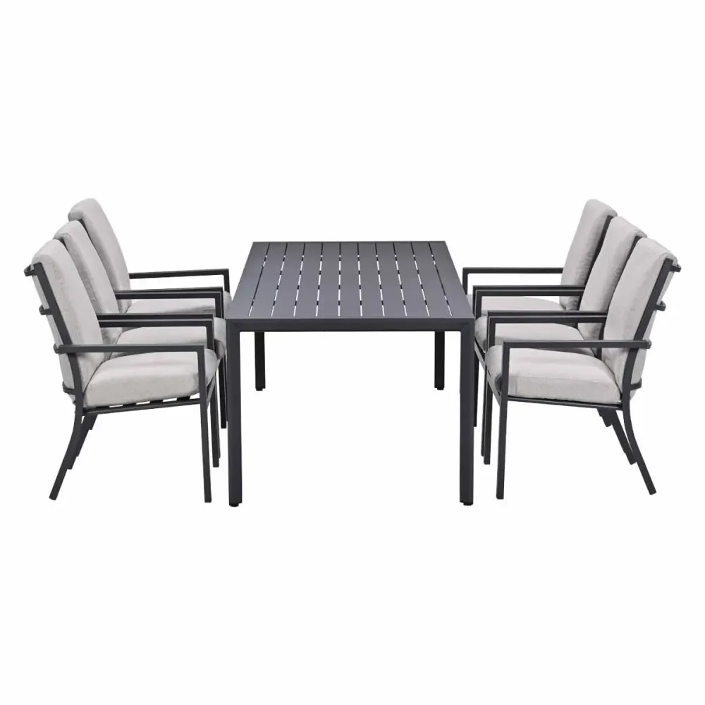 Garden Impressions Tuinset Senja 7-delig desert sand - Kasper tuintafel 220x93 cm