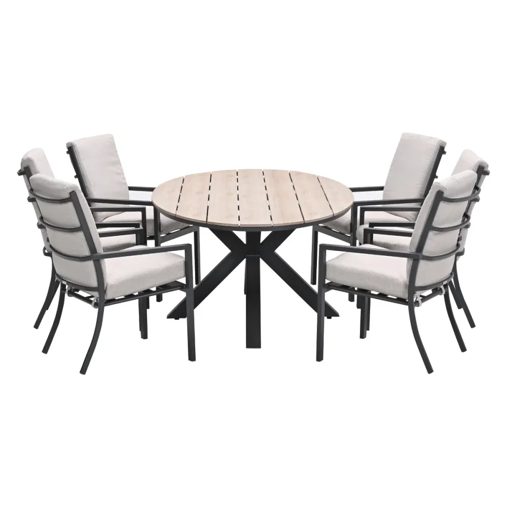 Garden Impressions tuinset Senja - Tulli - desert sand - 220x115 cm - 7-delig