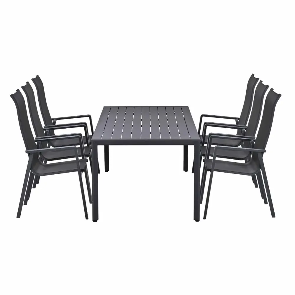 Garden Impressions Tuinset Siena 7-delig - Kasper tuintafel 220x93 cm