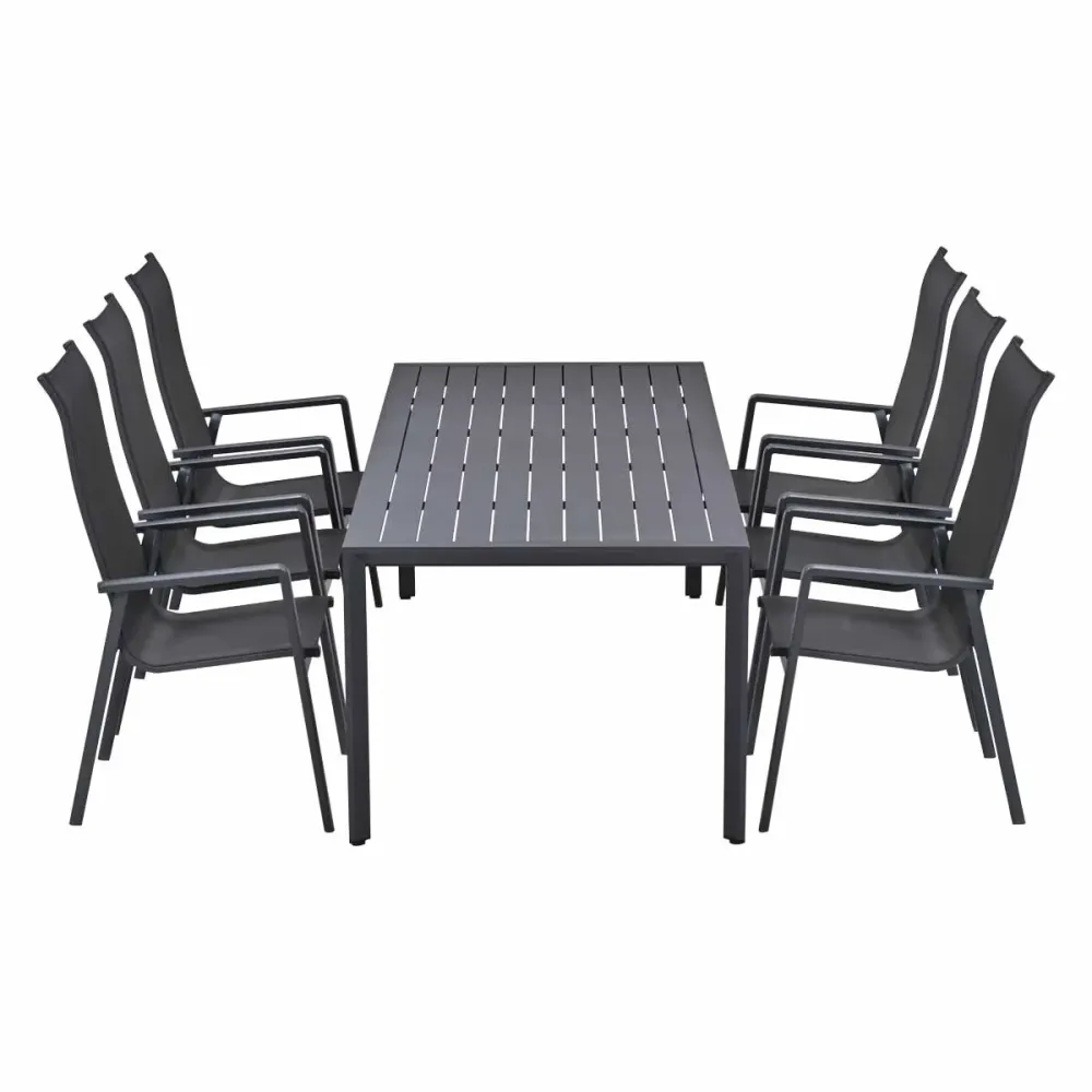 Garden Impressions Tuinset Siena 7-delig - Kasper tuintafel 220x93 cm
