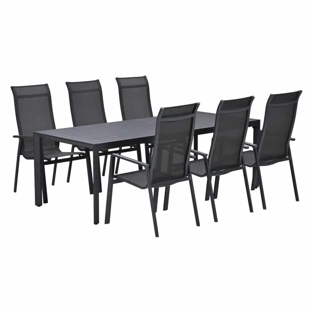 Garden Impressions Tuinset Siena 7-delig - Kasper tuintafel 220x93 cm