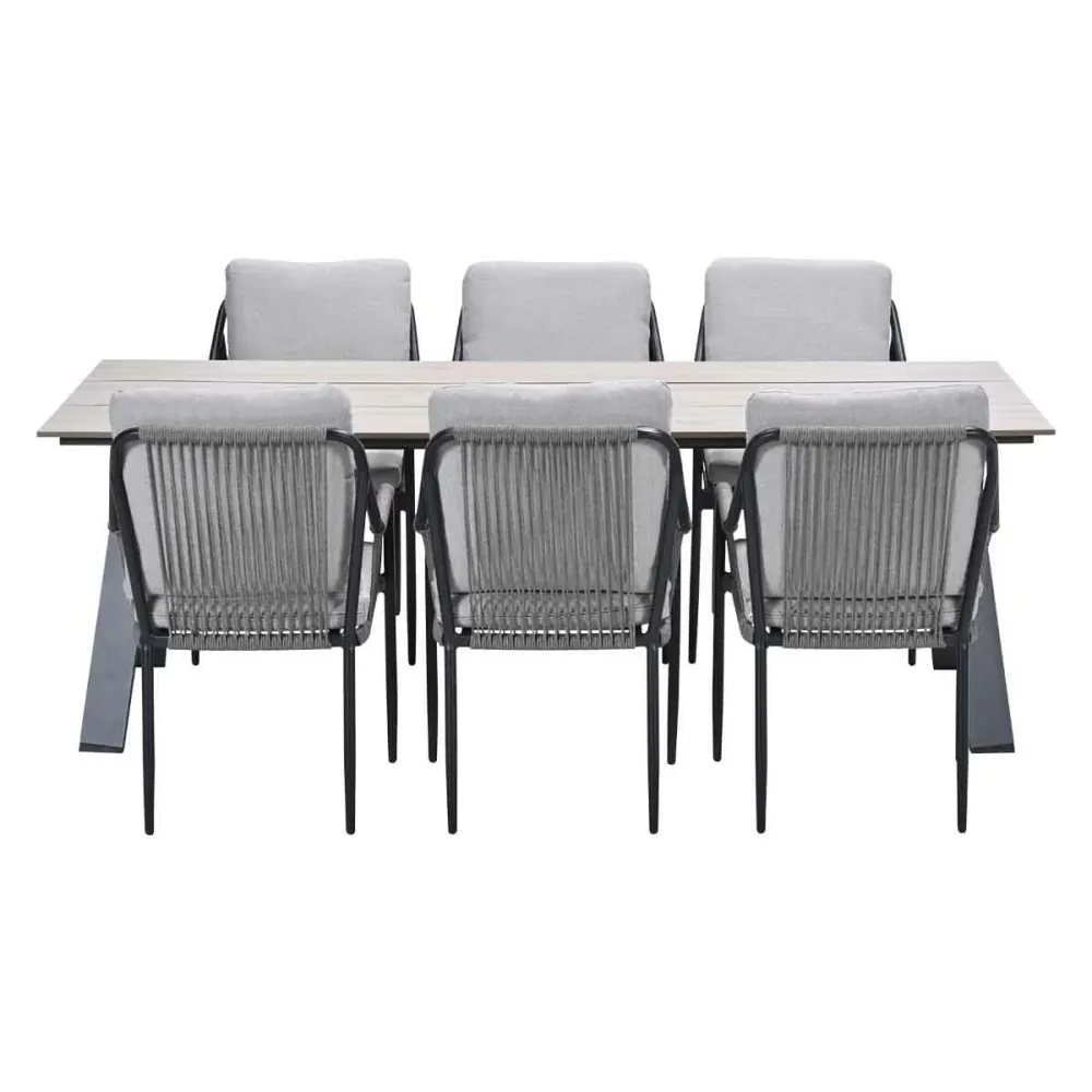 Garden Impressions tuinset Stevie - Braga - taupe - 220x100 cm - 7-delig
