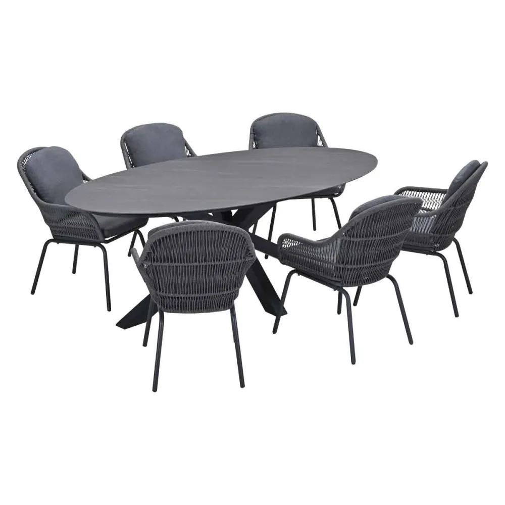 Garden Impressions tuinset Yima - Scot - Napoli grey - 230x115 cm - 7-delig
