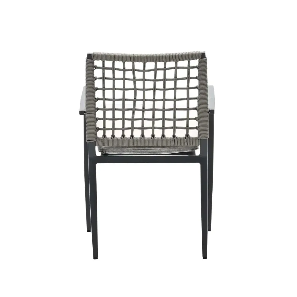Garden Impressions tuinstoel Burela taupe set van 4